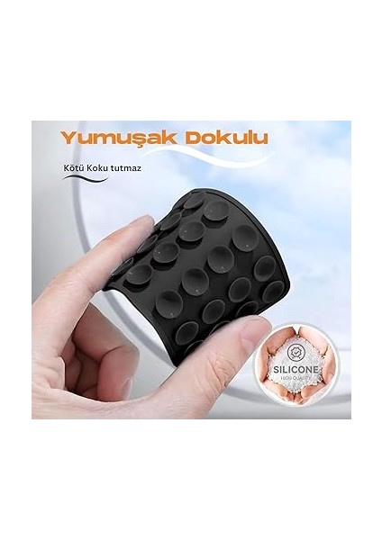 Arkasına Yapışan Silikon Vakumlu Pratik Telefon Tutucu, Kolay Telefon Kılıfı Tutucu, Tüm Cep Telefonu Modellerine Uygun, Araç Telefon Tutucu, Makyaj, Mutfak, Ahtapot (Beyaz) modelleri
