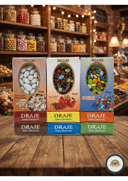 6'lı Karışık Draje ve Çikolata Seti - Badem Şekeri, Çakıl Taşı,karma 480 gr