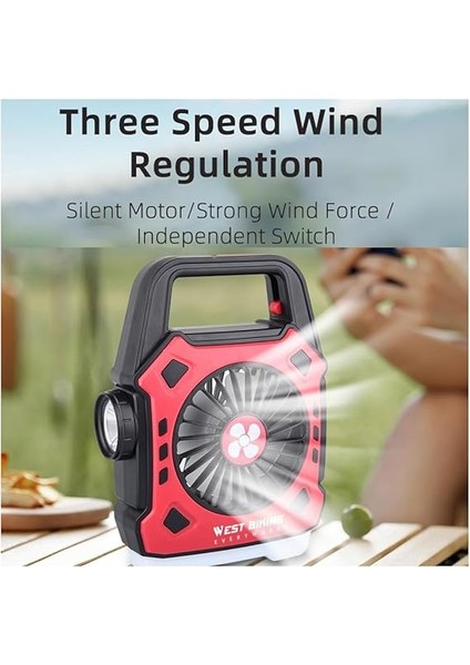 Çok Fonksiyonlu Şarjlı Fanlı Kamp Lambası, Taşınabilir Işık, Kamp Yürüyüş Balıkçılık Acil Durum Deprem USB Şarj Edilebilir Vantilatör Fanlı Kamp Işığı fiyatları