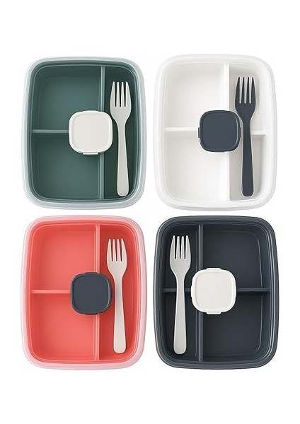 Store Sızdırmaz Lunch Box – 3 Bölmeli Yemek Kabı | Öğle Yemeği Kutusu | Saklama Kabı | Bpa Içermez (Gri) fiyatları