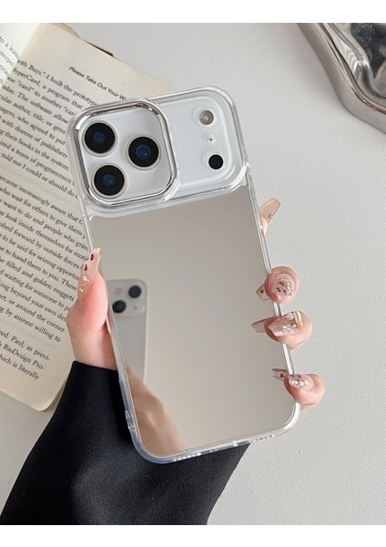 iPhone 17 Pro Uyumlu Aynalı Kılıf Kadınlar Makyaj Tazeleme Darbeye Karşı Dayanıklı Kapak