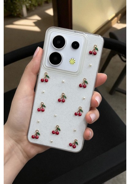 Xiaomi Note 13 Pro 4g Uyumlu – Epoksi Kiraz Desenli, Şeffaf, Darbe Dayanıklı Telefon Kılıfı modelleri