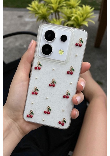 Xiaomi Note 13 Pro 4g Uyumlu – Epoksi Kiraz Desenli, Şeffaf, Darbe Dayanıklı Telefon Kılıfı fırsatları