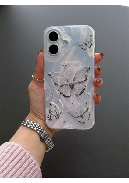 Apple iPhone 17 Uyumlu – Tüylü Kelebek Desenli Yumuşak Silikon Kılıf, Darbeye Karşı Dayanıklı Kapak indirimleri