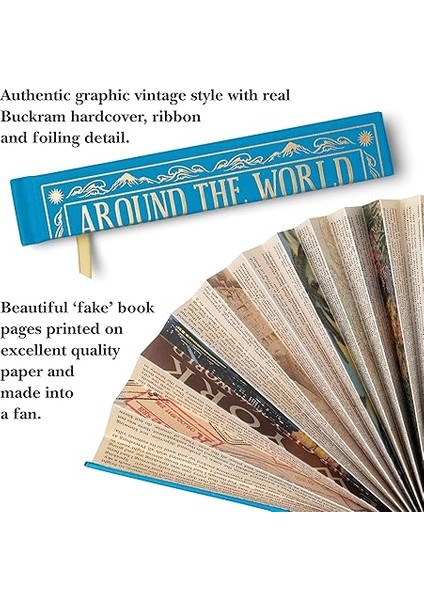 Kitap Şeklinde Yelpaze Around The World modelleri