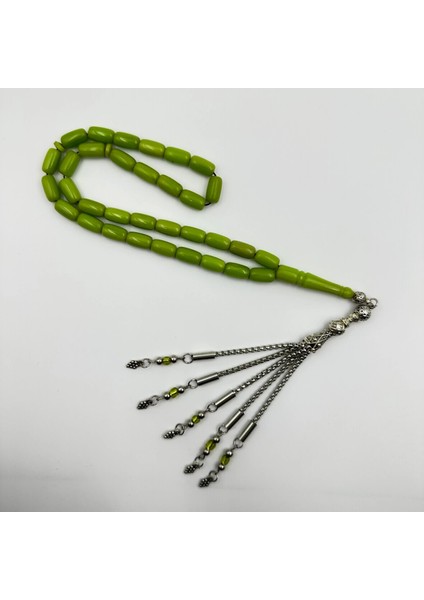 Limoni Yeşil Renk Alman Bakalit Usta Yapımı Koleksiyonluk Tespih fiyatları