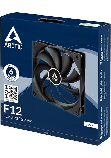 F12 - Pc Fanı, 120 mm Standart Kasa Fanı, Sessiz Fan, Standart Gövdeli Kasa Fanı, Itme Veya Çekme Yapılandırması Mümkün, 1350 Rpm - Siyah fırsatları