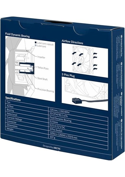 F12 - Pc Fanı, 120 mm Standart Kasa Fanı, Sessiz Fan, Standart Gövdeli Kasa Fanı, Itme Veya Çekme Yapılandırması Mümkün, 1350 Rpm - Siyah indirimleri