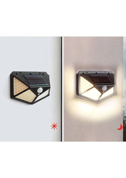 Hareket Sensörlü Dış Mekan Lambası, Bahçe Duvarı, LED Güneş Enerjili Lamba, Duvar Lambası, Dış Mekan Aydınlatması, Dış Mekan Aydınlatması, 2 Adet modelleri