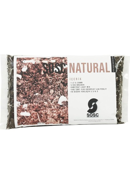 Lıght Mıx Ithal Sphangum Torfu Cocopeat Perlit Özel Karışım Saksı Harcı Çiçek ve Bitki Toprağı 1 Lt fırsatları