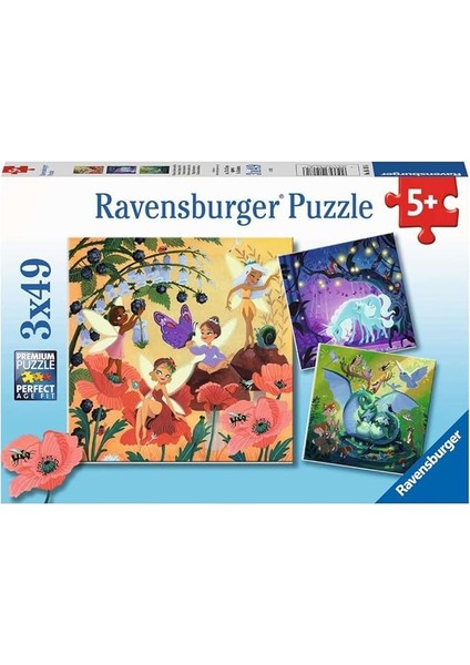 51816 Büyülü Karakterler Puzzle, 3X49 Parça
