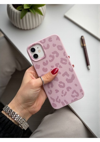 iPhone 11 Uyumlu Pembe Leopar Desenli Ince Yumuşak Silikon Kılıf modelleri