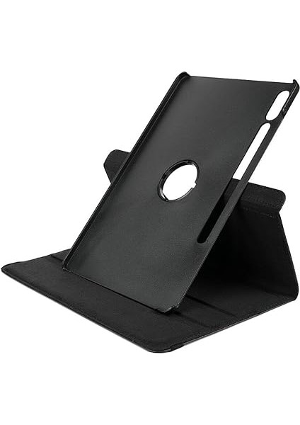 Samsung Galaxy Tab S9 Fe Plus ile Uyumlu Kılıf 360 Derece Dönen Standlı Pu Deri Kapaklı - Koyu Pembe fırsatları