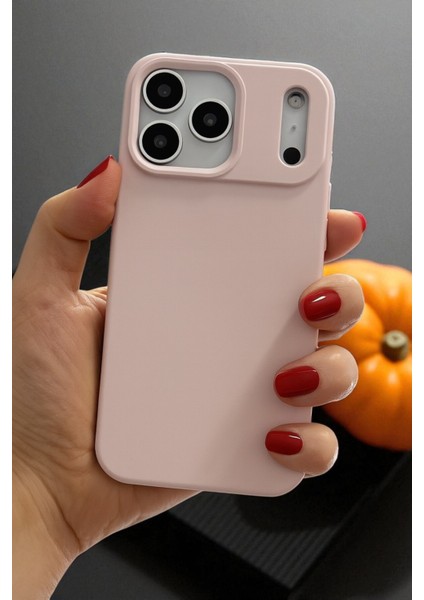 Apple iPhone 17 Pro Max Uyumlu Kum Lansman Silikon Kılıf Darbe Emici Yumuşak Koruyucu Kapak