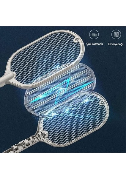 3000W Şarjlı Uv Işıklı Elektrikli Sivrisinek Kovucu Öldürücü Masaüstü El Tutmalı Sinek Kovucu Beyaz fırsatları