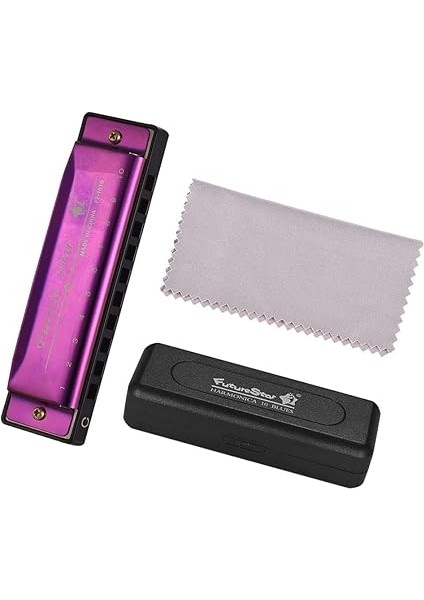 Anahtar C Diyatonik Mızıka Mouthorgan Abs Sazlık Ayna Yüzey Tasarım ile 10 Delik Blues Mızıka Başlayanlar Için Mükemmel Profesyonel Öğrenciler Çocuk Mor indirimleri