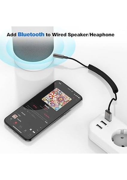 5.0 Aux Araç Kiti - 3.5mm Jack Bluetooth Alıcı, Eller Serbest Mikrofonlu, Araba ve Ev Ses Sistemleri Için Kablosuz Müzik Adaptörü | Evınto fiyatları