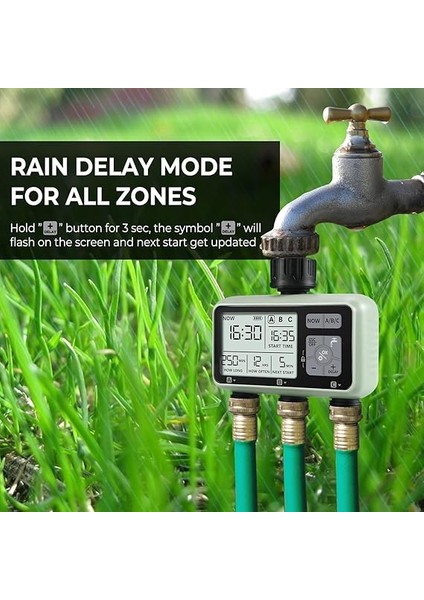 3 Bölgeli Su Zamanlayıcı, Yağmur Gecikmeli Bahçe Hortumu Zamanlayıcı, Manuel Sulama, Çim, Bahçe, Havuz Için Programlanabilir Yağmurlama Zamanlayıcısı fırsatları