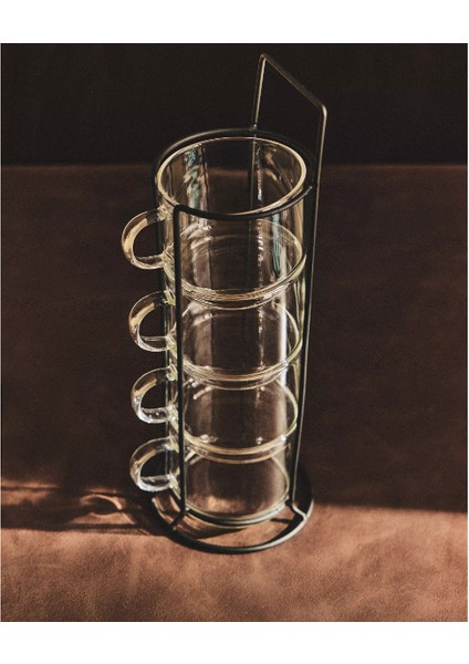 Standlı Borosilikat 4'lü Fincan Seti indirimleri