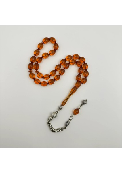 Eski Blok Zar Ateş Kehribar Gümüş Püsküllü Usta Yapımı Koleksiyonluk Tespih modelleri