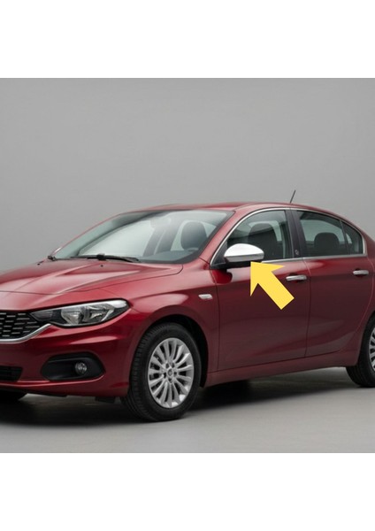 Fiat Egea Ayna Kapağı Krom Nikelaj (2015-2025) Için Özel Ürün (2 Parça Paslanmaz Çelik) modelleri
