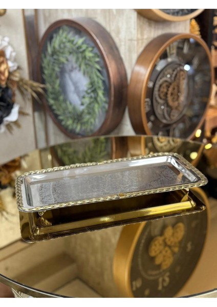 Pirinç Dikdörtgen Tepsi 43 x 20 cm