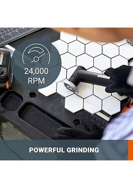 WX990 Makerx 20VOLT 2.0AH. Kömürsüz Profesyonel Kalem Tipi Devir Ayarlı Gravür + 50MM Açılı Avuç Taşlama Kombo Set + 39 Parça Aksesuar indirimleri