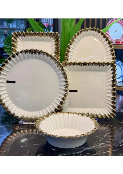 Royking 5 Parça Servis Sunum Tabak Seti