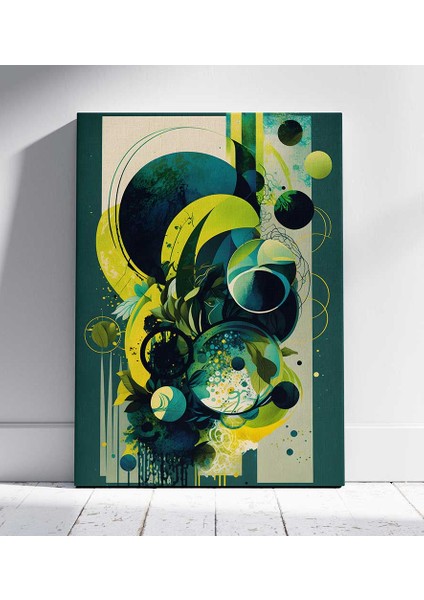 Kozmik Botanik Salon Oturma Odası Kanvas Tablo Duvar Resim