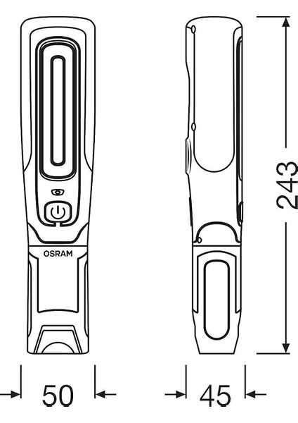 LED Şarjlı Çalışma Lambası, Siyah, TWIST250 modelleri