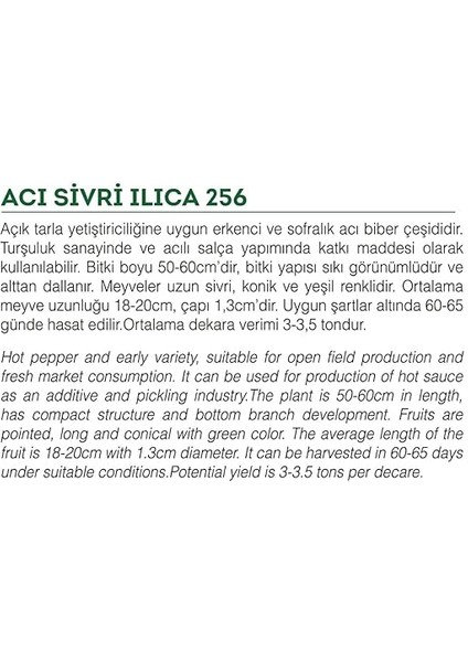 Tarım Ata Tohumu Yöresel Sivri Biber Acı Ilıca 100 Adet Tohum fiyatları
