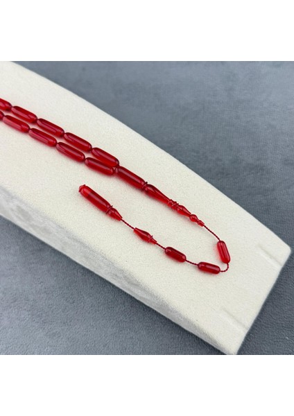 Fahrettin Bülbül Kırmızı Eski Avusturya Oyun Zarı Tespih – Bülbül Atölye Özel Eseri