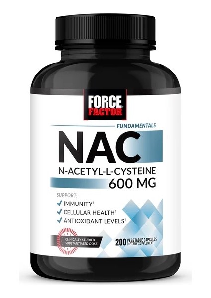 N-Acetyl Cysteine 600 Mg 200 Kapsül ( Immunity,cellular Health & Antioxidant Levels )