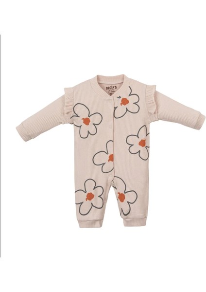 Bebe Hana Çiçek Baskılı Kız Bebek Üçlü Tulum modelleri