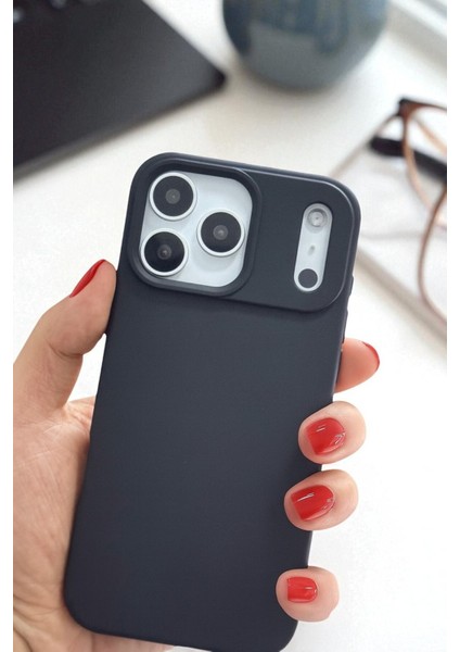 Apple iPhone 17 Pro Max Uyumlu Siyah Lansman Liquid Silikon Kılıf Darbe Emici Yumuşak Koruyucu Kapak indirimleri