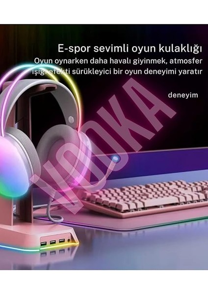 7.1 A Rgb Profesyonel Gaming Mikrofonlu Gamer Oyuncu Kulaklığı USB Pc Ps Xbox Işıklı Rengarenk modelleri