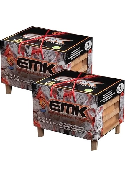 Pratik Mangal Kömürü, 2 kg x 2 Adet, Barbekü ve Mangal Için