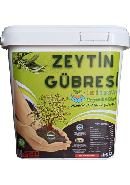 Zeytin Için, Organik Gübre, Organik Sertifikalı, Kök Geliştirici, Toprak Düzenleyici, Bitki Besleyici, 5 Litre (1)
