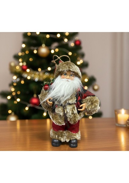 20 cm Lüks Noel Baba Figürü Süsü