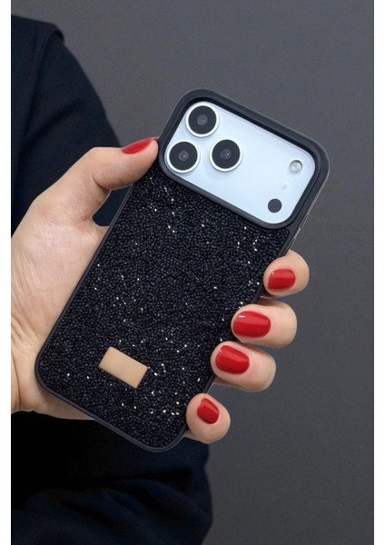 Apple iPhone 17 Pro Uyumlu Siyah Taşlı Işıltılı Yumuşak Silikon Kılıf, Darbeye Karşı Dayanıklı Kapak fiyatları