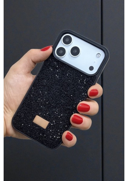 Apple iPhone 17 Pro Uyumlu Siyah Taşlı Işıltılı Yumuşak Silikon Kılıf, Darbeye Karşı Dayanıklı Kapak fırsatları
