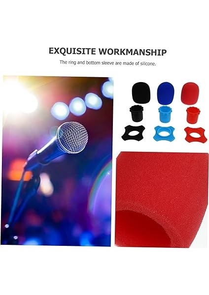 18ADET Mikrofon Kiti Kaymaz Yüzükler ve Sünger Kapaklar ile Dayanıklı Araçları fiyatları