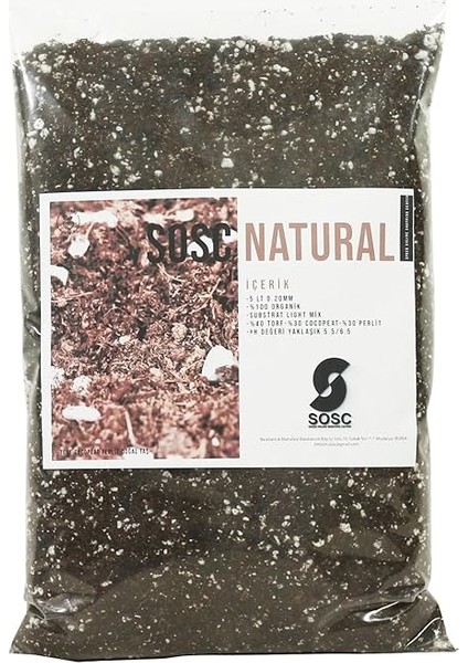 Lıght Mıx Ithal Sphangum Torfu Cocopeat Perlit Özel Karışım Saksı Harcı Çiçek ve Bitki Toprağı 5 Lt fırsatları