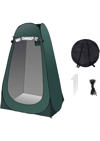 Pop Up Tuvalet Çadır Duş Gizlilik Çadırı Taşınabilir Değişen Soyunma Çadırları Odası Güneşlik Açık Sırt Çantası Barınak Kanopisi (Yeşil 120X120X190CM)