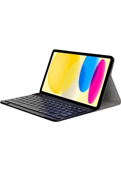 iPad 10.nesil 10.9 Inch 2022 Bluetooth Klavyeli Standlı Kılıf - Bkk1