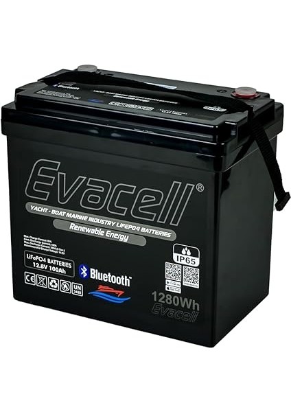 100AH Lifepo4 Lityum Demir Fosfat IP65 Bluetooth Batarya Akü fiyatları