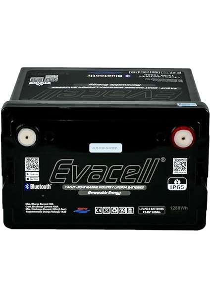 100AH Lifepo4 Lityum Demir Fosfat IP65 Bluetooth Batarya Akü fırsatları