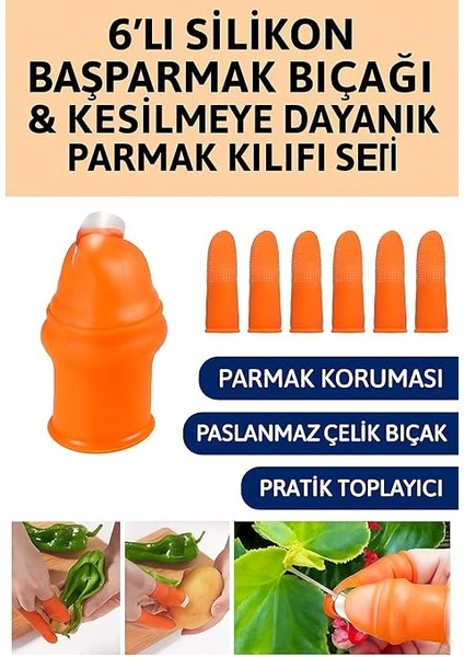 Silikon Başparmak Bıçağı ve Kesilmeye Dayanıklı Parmak Kılıfı Seti – Meyve ve Sebze Toplama Için Paslanmaz Çelik Kesici, Bahçe Budama Eldiveni Kiti fiyatları