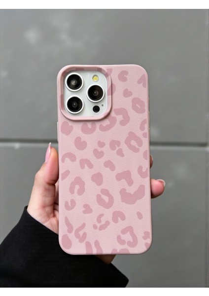 iPhone 12 Pro Max Uyumlu Pembe Leopar Desenli Ince Yumuşak Silikon Kılıf modelleri