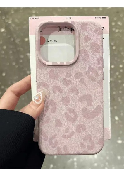 iPhone 12 Pro Max Uyumlu Pembe Leopar Desenli Ince Yumuşak Silikon Kılıf fırsatları